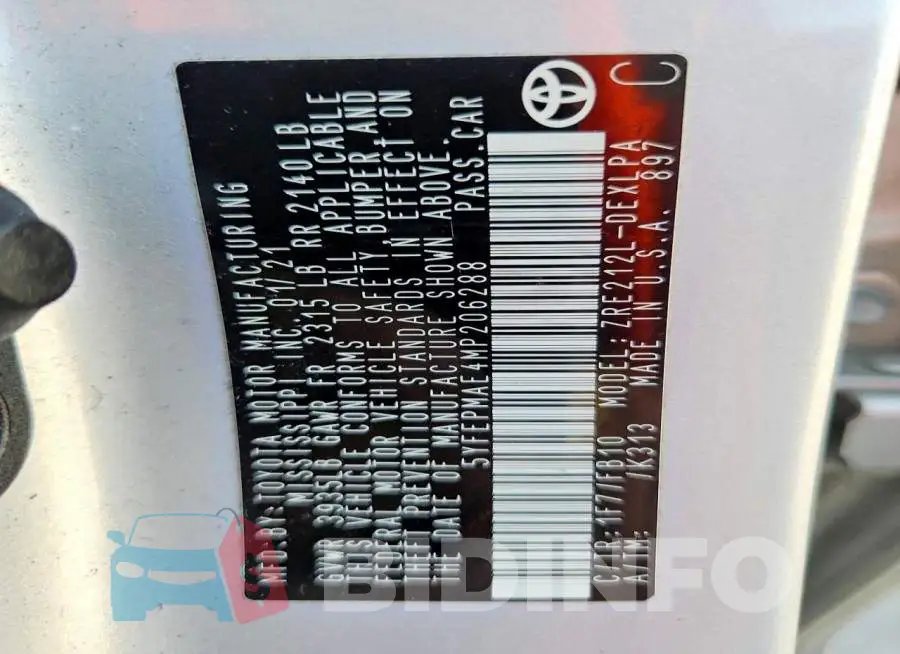 5YFEPMAE4MP206288 Photo# 12