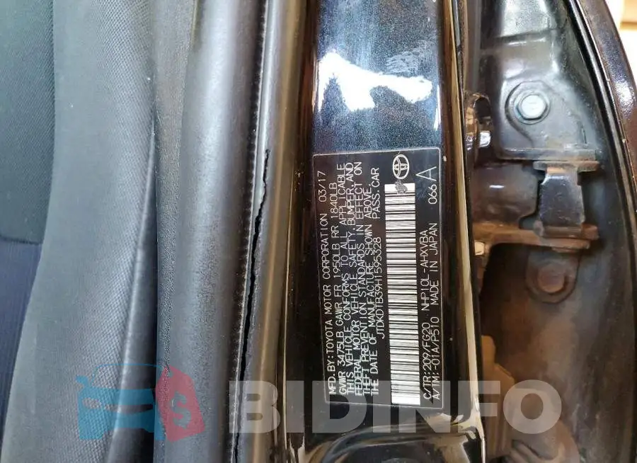 JTDKDTB39H1595328 Photo# 13