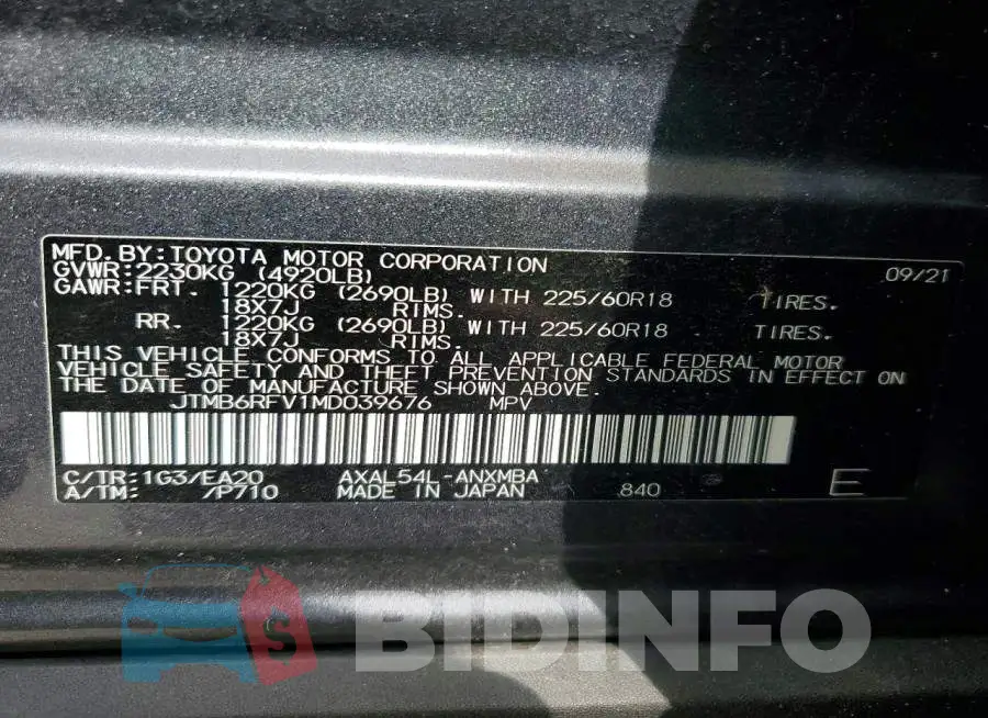 JTMB6RFV1MD039676 Photo# 13