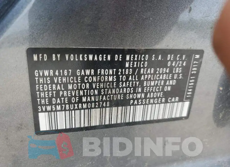 3VW5M7BUXRM082748 Photo# 12