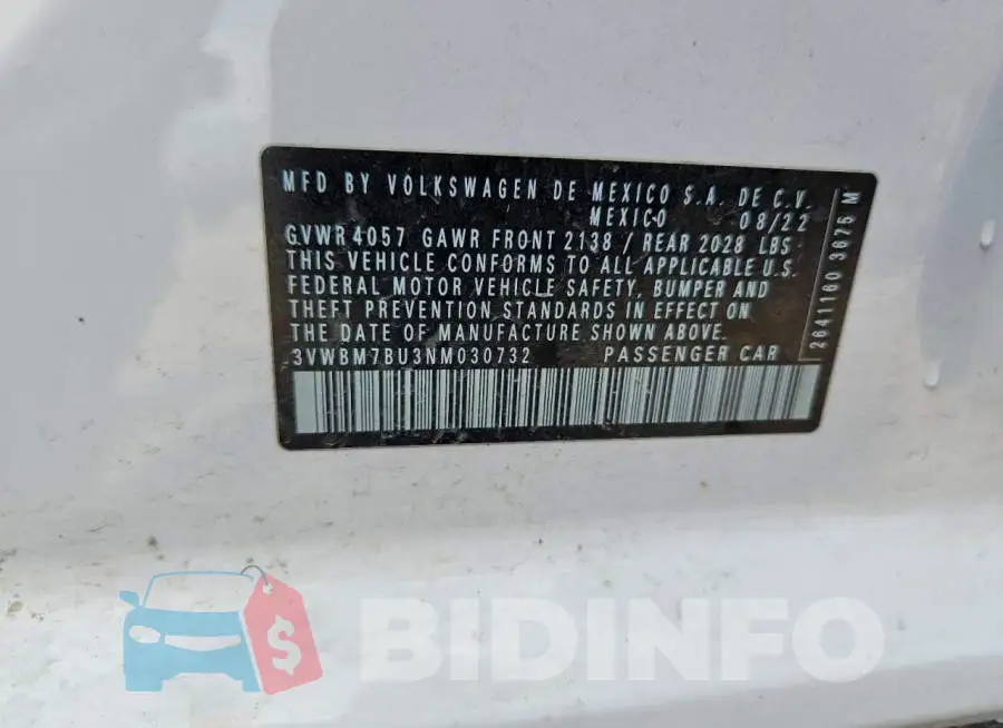 3VWBM7BU3NM030732 Photo# 12