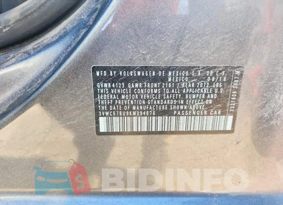 3VWC57BU9KM094576 Photo# 12