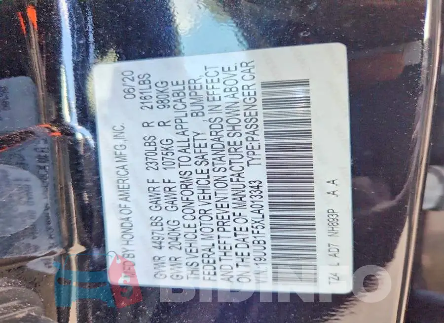 19UUB1F5XLA013343 Photo# 12