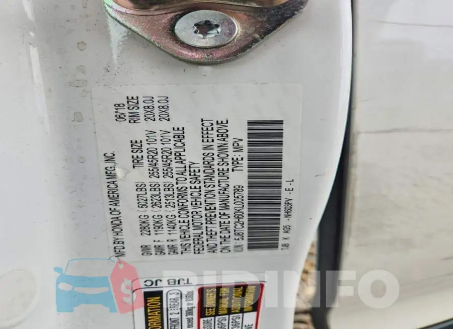 5J8TC2H60KL005789 Photo# 13