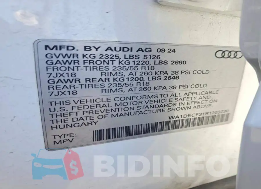 WA1DECF31R1203230 Photo# 14
