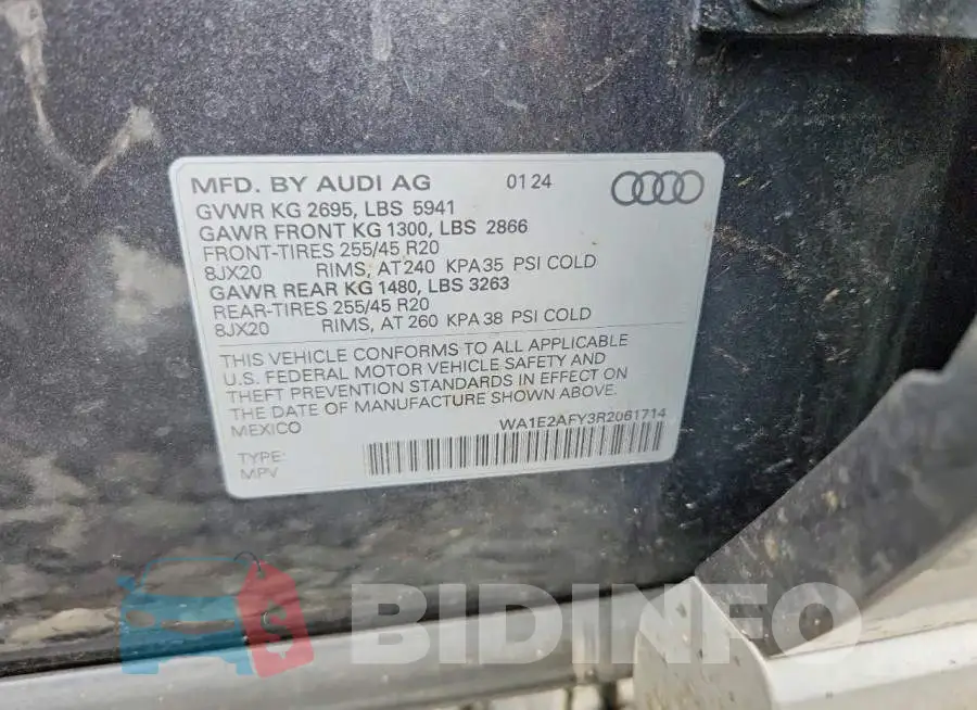 WA1E2AFY3R2061714 Photo# 13