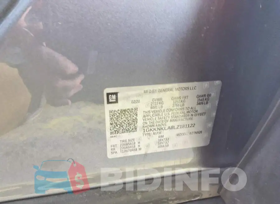 1GKKNKLA8LZ181122 Photo# 13