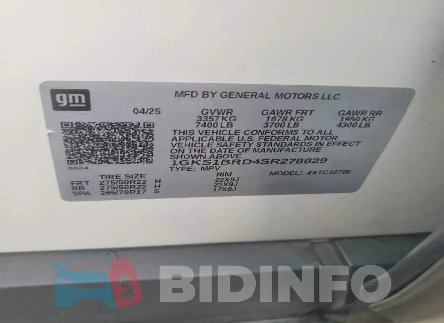 1GKS1BRD4SR278829 Photo# 12