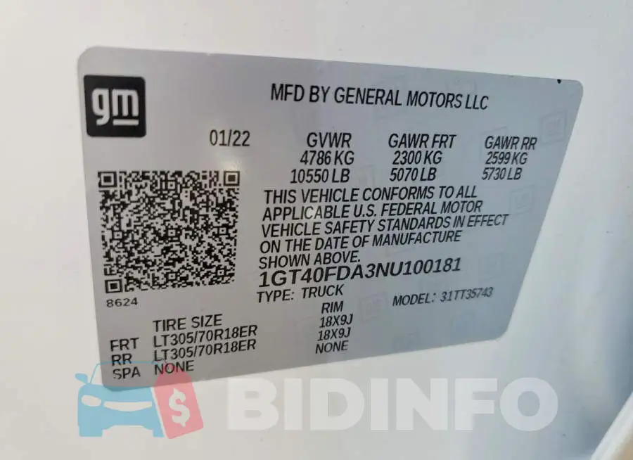1GT40FDA3NU100181 Photo# 13