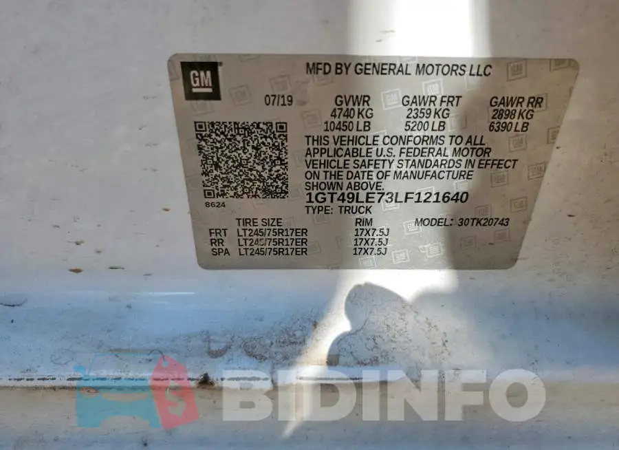 1GT49LE73LF121640 Photo# 12