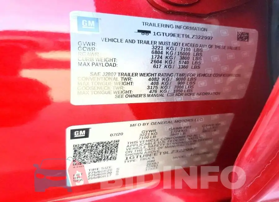 1GTU9EET9LZ322997 Photo# 12
