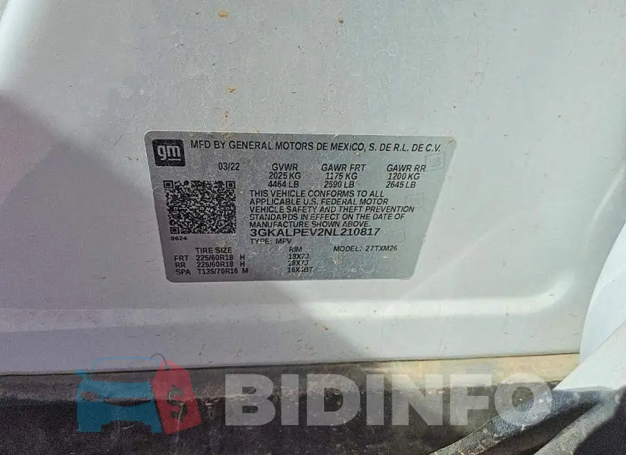 3GKALPEV2NL210817 Photo# 13