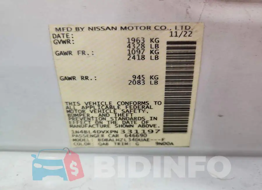 1N4BL4DVXPN331197 Photo# 13