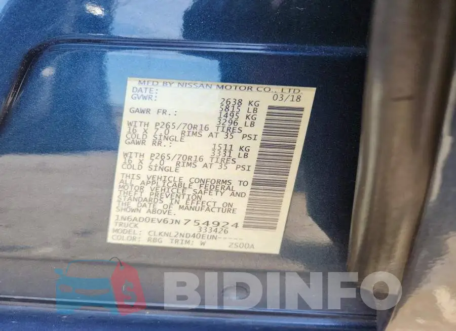 1N6AD0EV6JN754924 Photo# 12