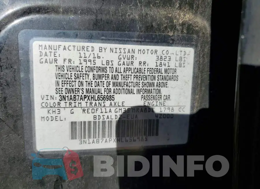 3N1AB7APXHL656985 Photo# 13