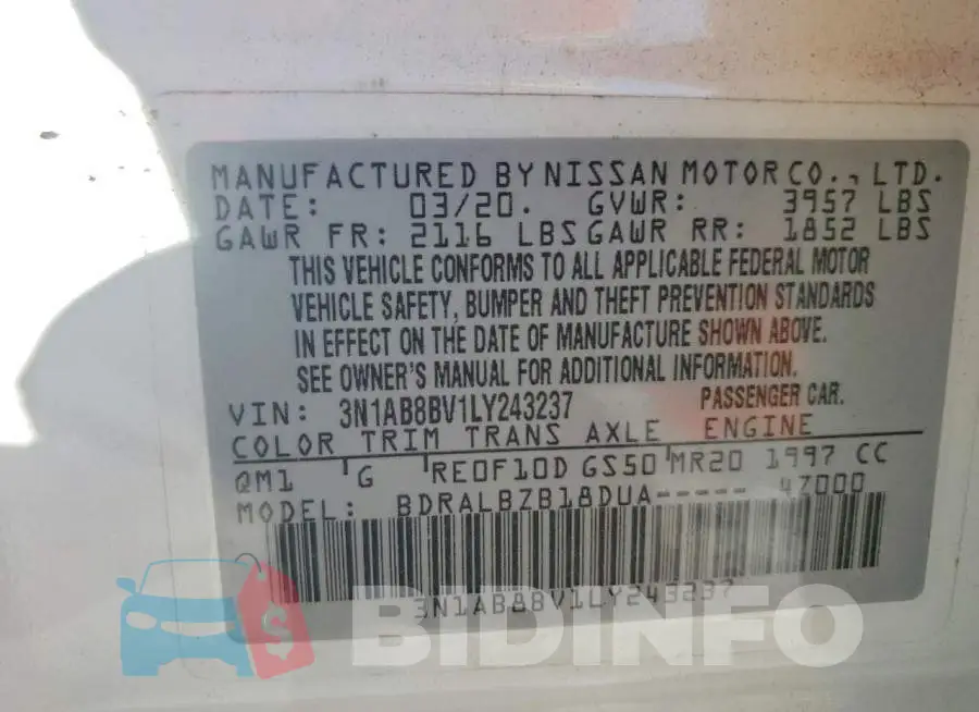3N1AB8BV1LY243237 Photo# 12