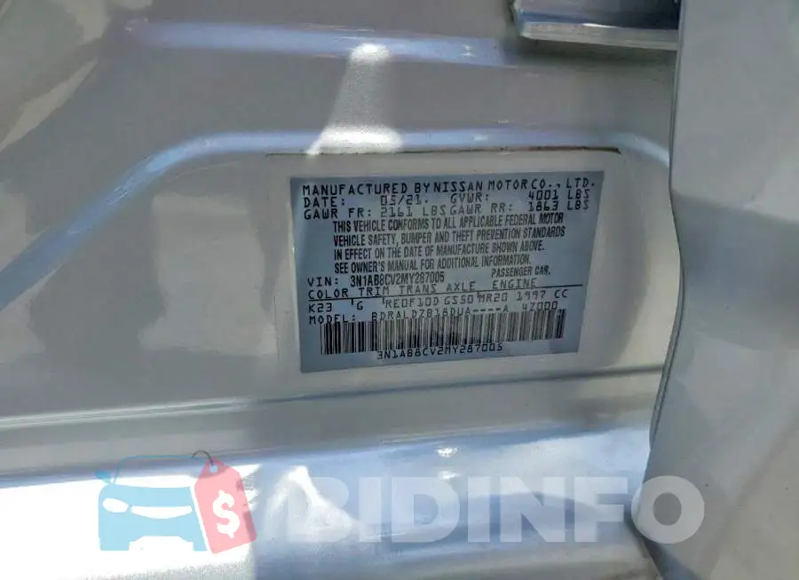 3N1AB8CV2MY287005 Photo# 12