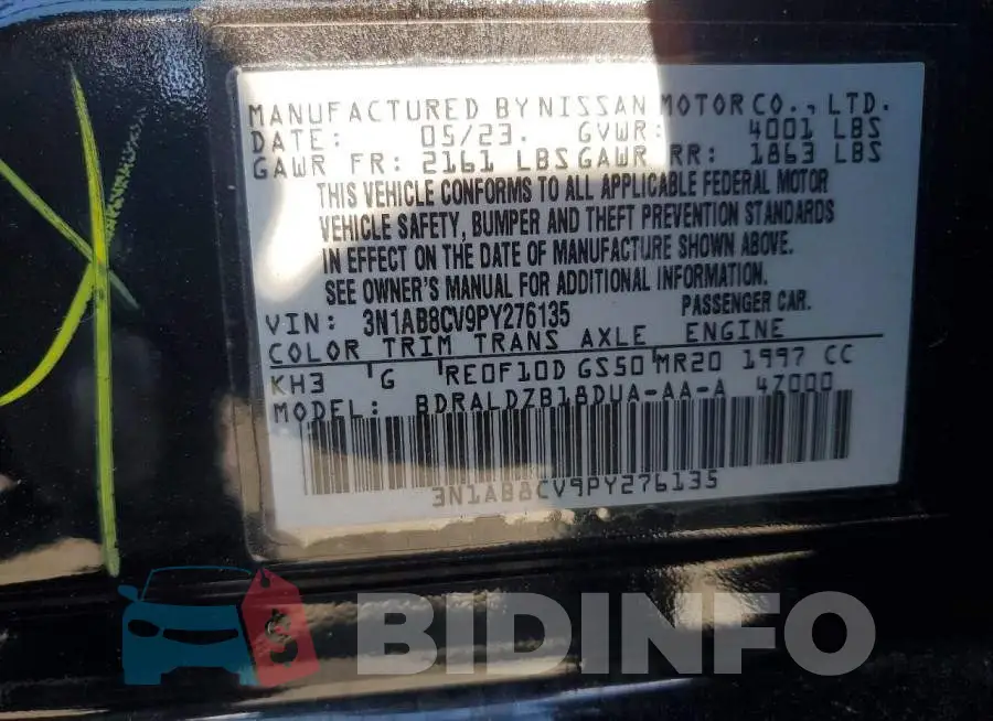 3N1AB8CV9PY276135 Photo# 12