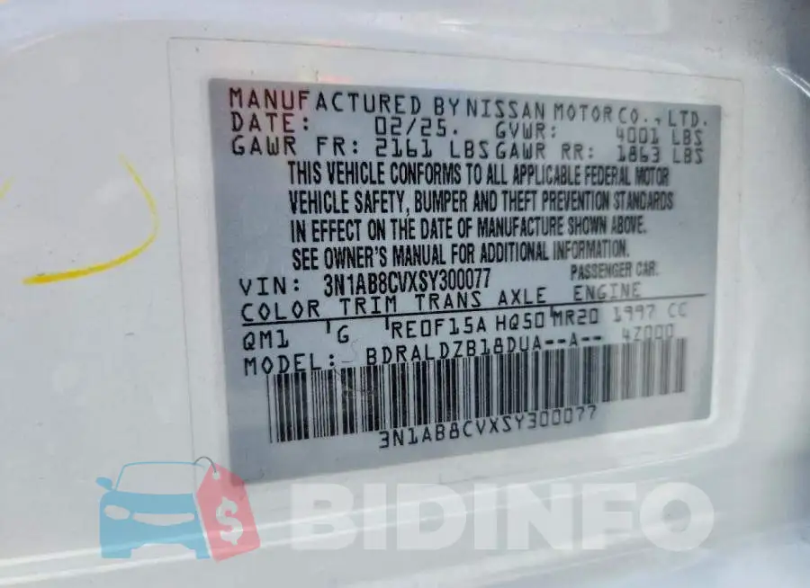 3N1AB8CVXSY300077 Photo# 12