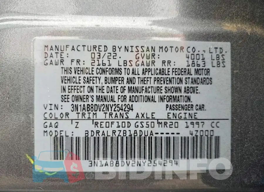 3N1AB8DV2NY254294 Photo# 12