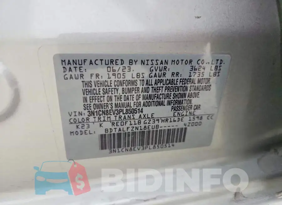 3N1CN8EV3PL850514 Photo# 12