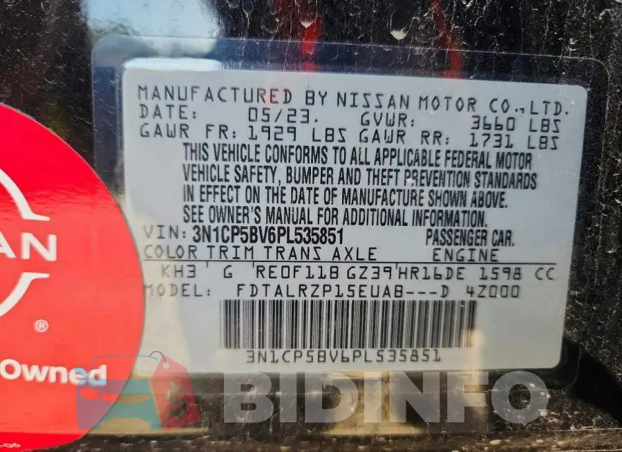 3N1CP5BV6PL535851 Photo# 13