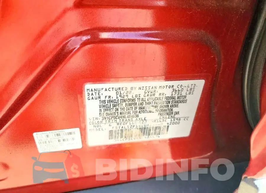 3N1CP5CV4NL484636 Photo# 14
