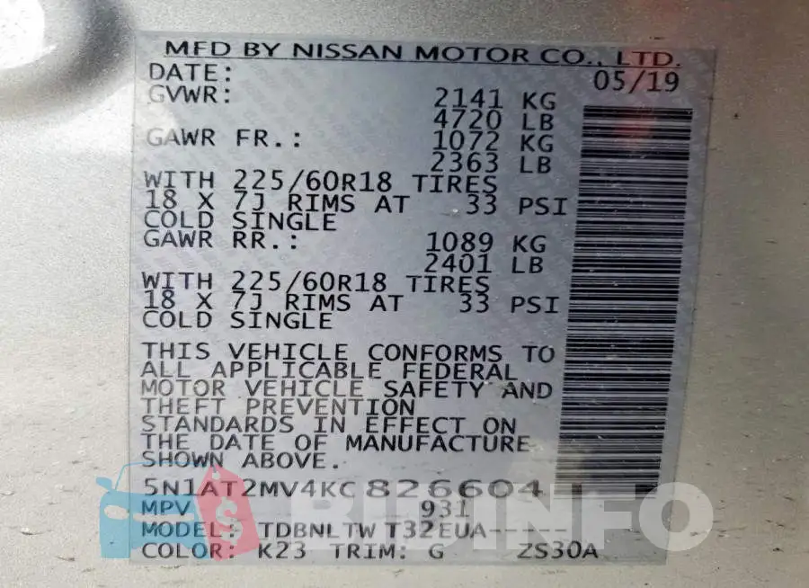 5N1AT2MV4KC826604 Photo# 13