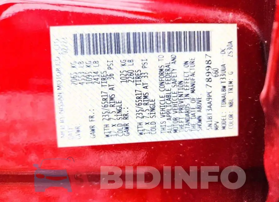 5N1BT3AA9PC789987 Photo# 12