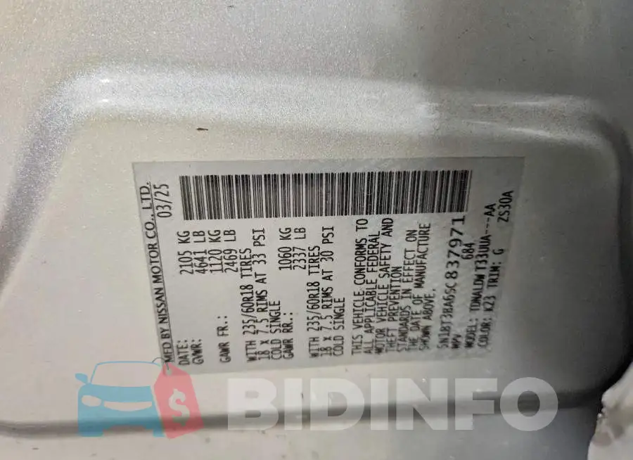 5N1BT3BA6SC837971 Photo# 13
