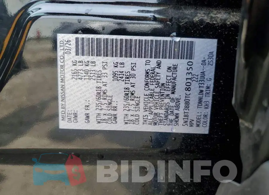 5N1BT3BB0TC801350 Photo# 14