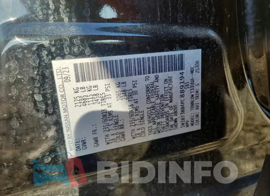 5N1BT3BB4PC889194 Photo# 13