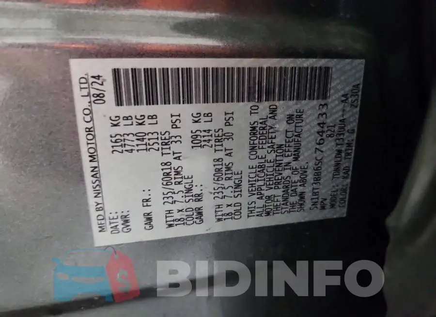 5N1BT3BB6SC764433 Photo# 13