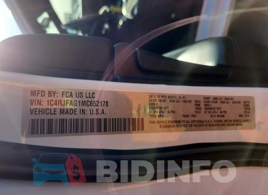 1C4RJFAG1MC652178 Photo# 12