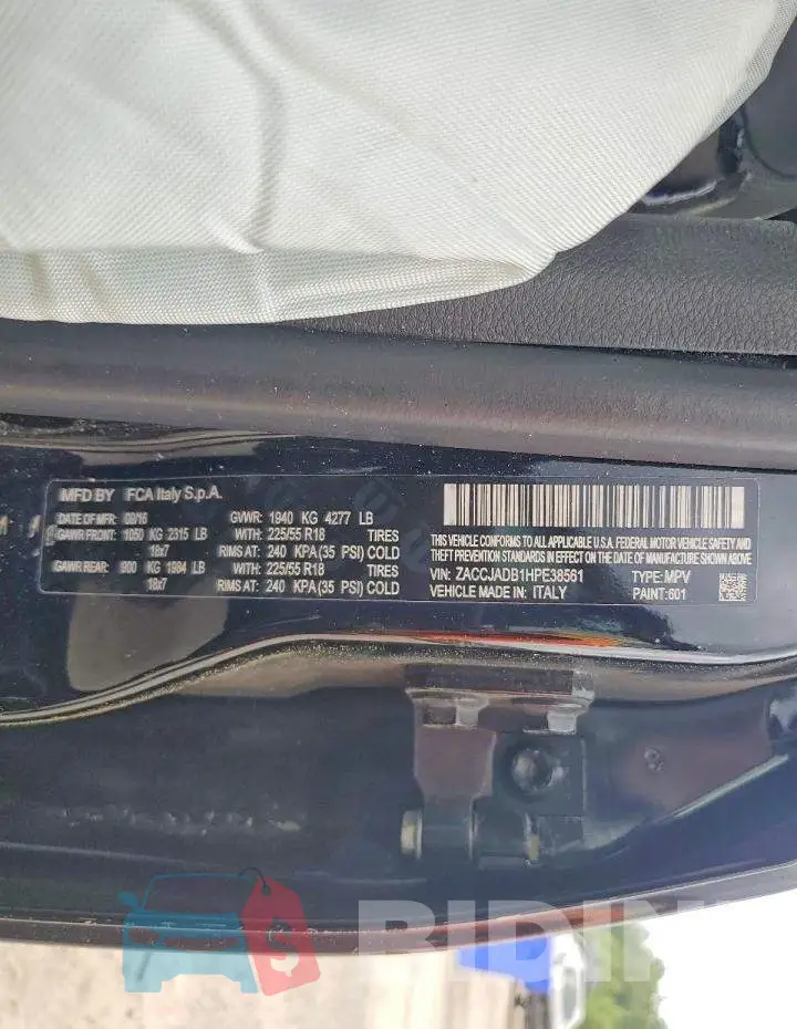 ZACCJADB1HPE38561 Photo# 13