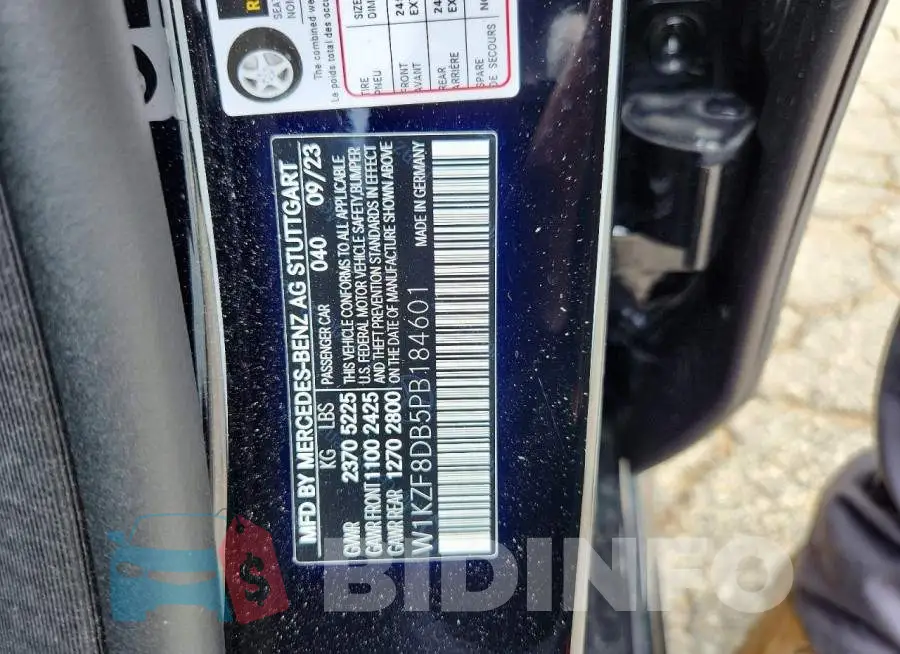 W1KZF8DB5PB184601 Photo# 12