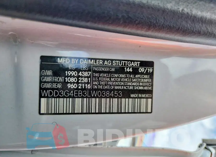 WDD3G4EB3LW038453 Photo# 12