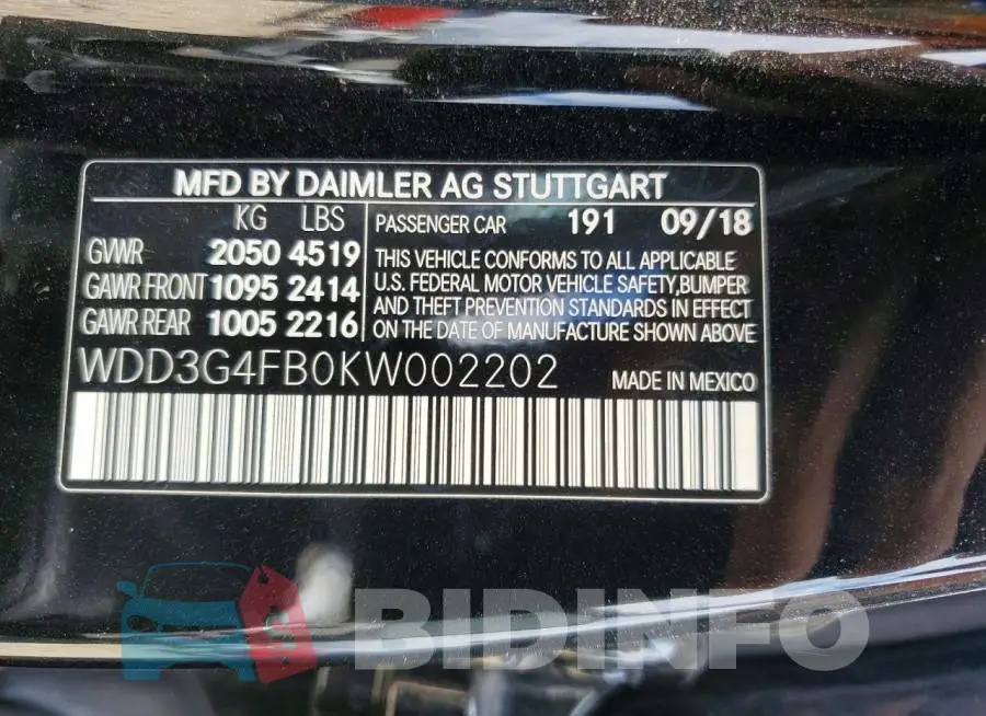WDD3G4FB0KW002202 Photo# 12
