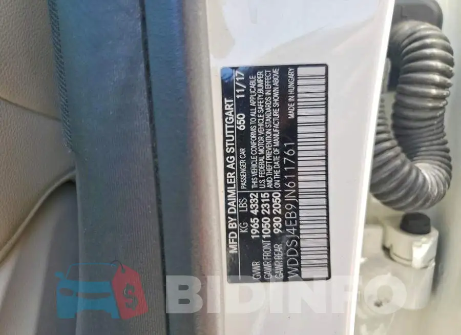 WDDSJ4EB9JN611761 Photo# 12
