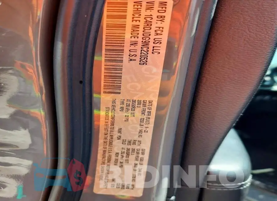 1C4RDJDG9NC220526 Photo# 14