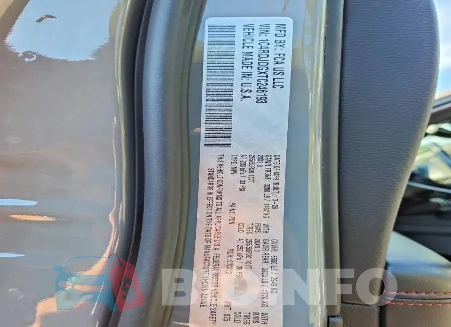 1C4RDJDGXTC246193 Photo# 13