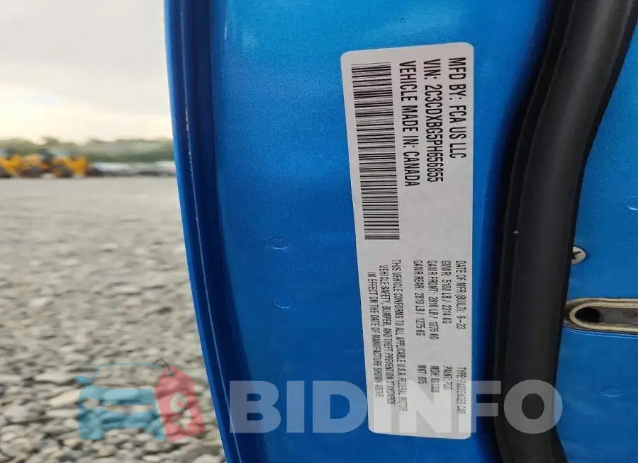 2C3CDXBG5PH656855 Photo# 12