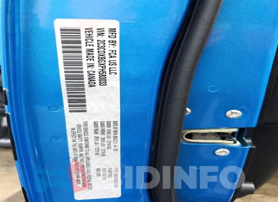 2C3CDXBGXPH580033 Photo# 12