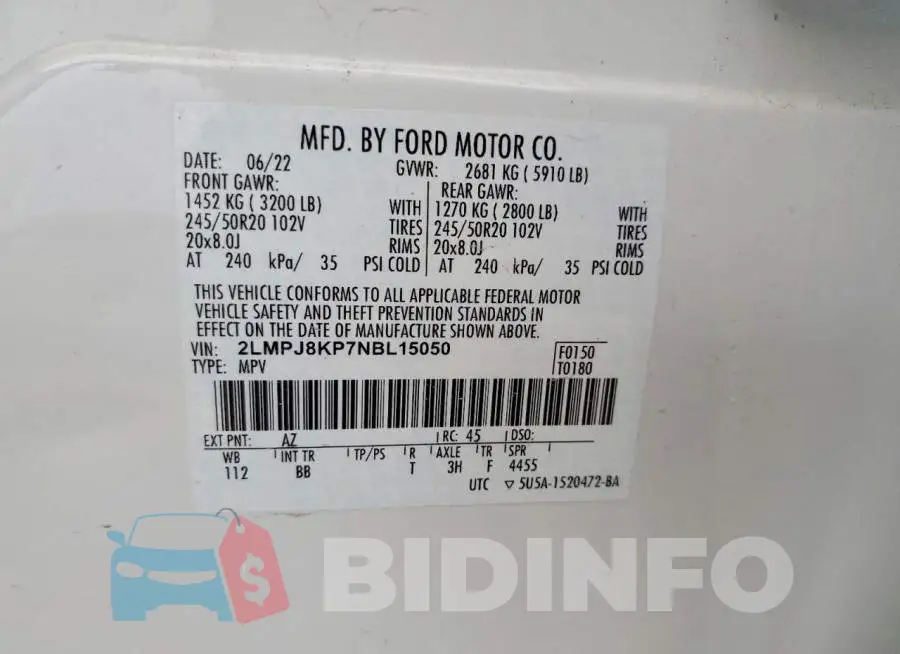 2LMPJ8KP7NBL15050 Photo# 14