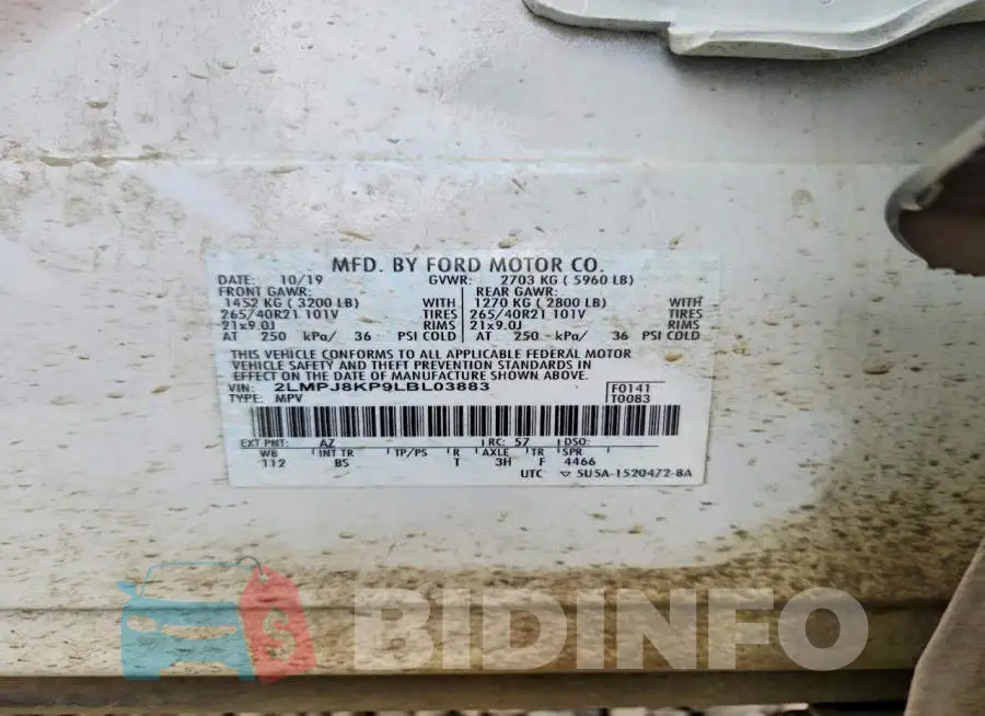 2LMPJ8KP9LBL03883 Photo# 13