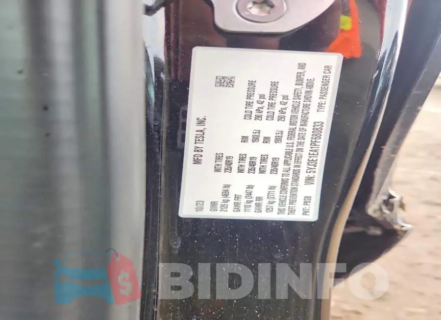 5YJ3E1EA1PF680833 Photo# 12