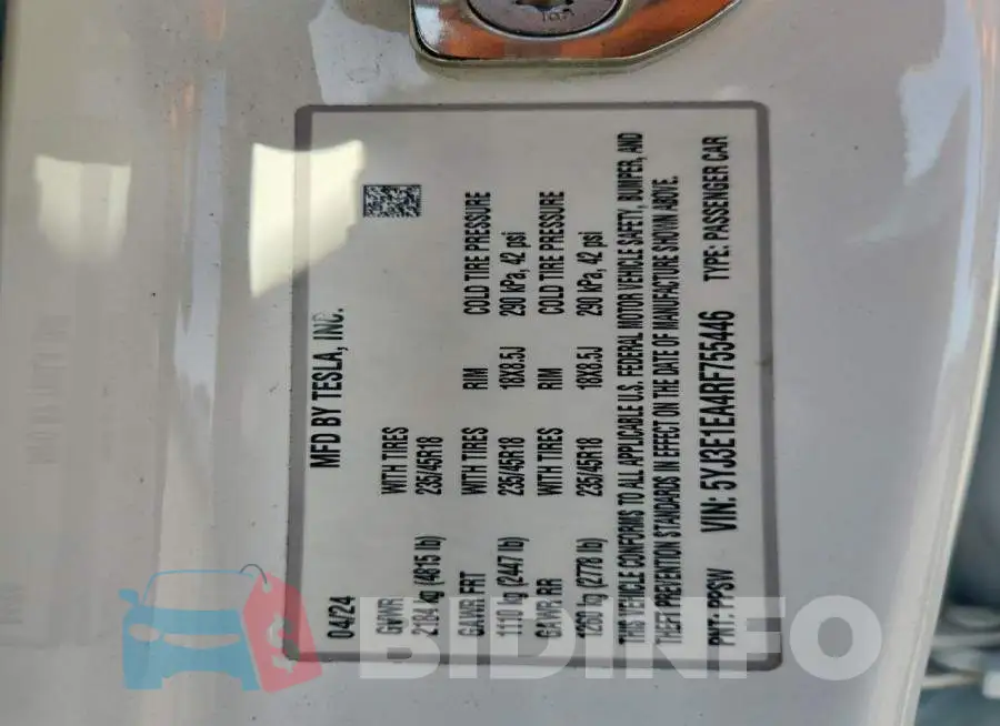 5YJ3E1EA4RF755446 Photo# 12