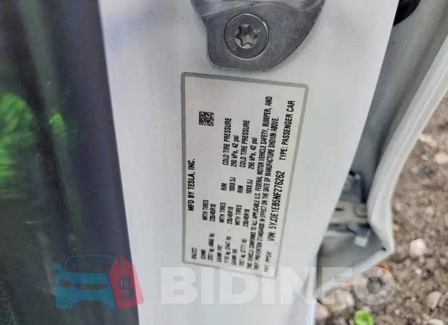 5YJ3E1EB5NF276262 Photo# 12