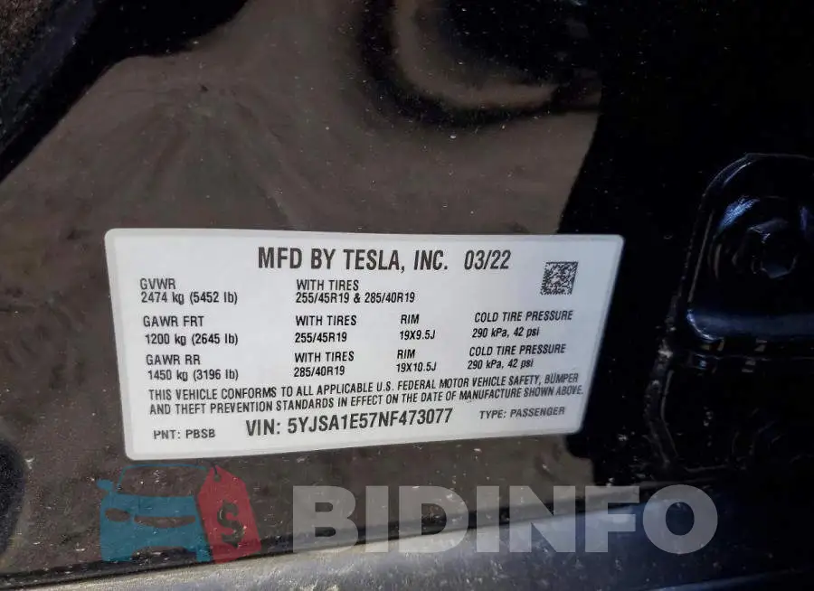 5YJSA1E57NF473077 Photo# 12