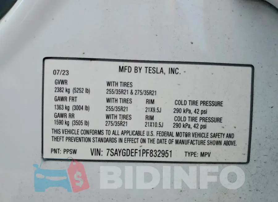 7SAYGDEF1PF832951 Photo# 12